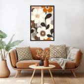 Mid Century Modern Floral Poster