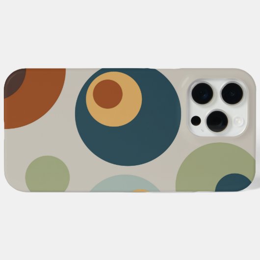 Mid Century Modern Fun Circles Case-Mate iPhone Case (Achterkant (horizontaal))