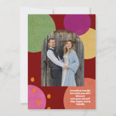 Mid Century Modern Fun Photo Holidays Kaart (Achterkant)