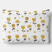 Mid Century Modern Geel Bloempatroon Etui (Voorkant)
