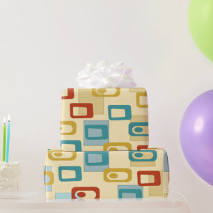 Mid Century Modern Geo Pod Patroon Cadeaupapier