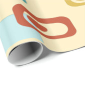 Mid Century Modern Geo Pod Patroon Cadeaupapier (Rol Hoek)