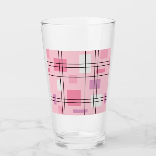 Mid Century Modern Geometric 13 Glas (Voorkant)