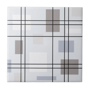 Mid Century Modern Geometric 16 Tegeltje
