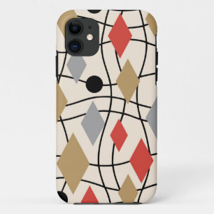 Mid Century Modern Geometric Abstract iPhone 11 Hoesje
