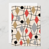 Mid Century Modern Geometric Abstract Feestdagenkaart (Voorkant / Achterkant)