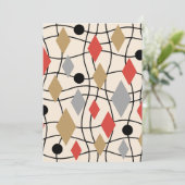 Mid Century Modern Geometric Abstract Feestdagenkaart (Staand voorkant)