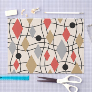 Mid Century Modern Geometric Abstract Tissuepapier