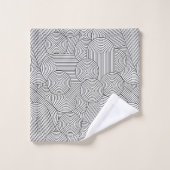 Mid Century Modern Geometric Arch Black White Bad Handdoek (Wasdoekje)