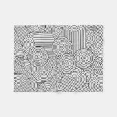 Mid Century Modern Geometric Arch Black White Fleece Deken (Voorkant (Horizontaal))