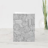 Mid Century Modern Geometric Arch Black White Kaart (Achterkant)