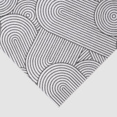 Mid Century Modern Geometric Arch Black White Tissuepapier (Detail)