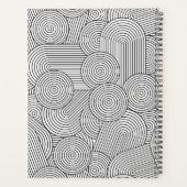 Mid Century Modern Geometric Black White Planner (Achterkant)