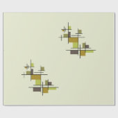 Mid Century Modern Geometric Chartreuse Cadeaupapier (Vlak)