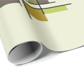 Mid Century Modern Geometric Chartreuse Cadeaupapier (Rol Hoek)