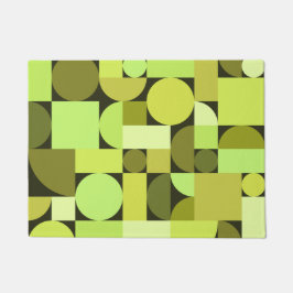 Mid Century Modern Geometric Chartreuse Deurmat