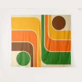 Mid Century Modern Geometric Design Sierkussen Wandkleed (Voorkant (horizontaal))