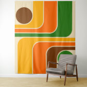Mid Century Modern Geometric Design Sierkussen Wandkleed (In situ)