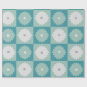 Mid Century Modern Geometric Flower Wrapping Paper Cadeaupapier (Vlak)