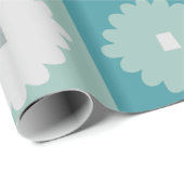 Mid Century Modern Geometric Flower Wrapping Paper Cadeaupapier (Rol Hoek)