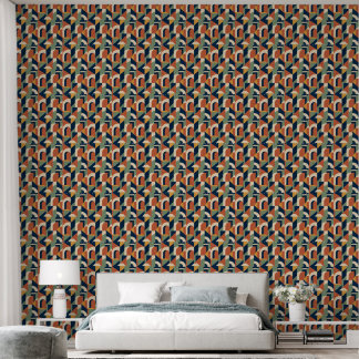 Mid-Century Modern Geometrisch Boog Naadloos Patro Behang