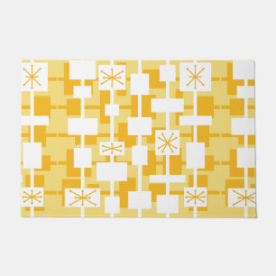 Mid Century Modern Geometrisch Geel Deurmat