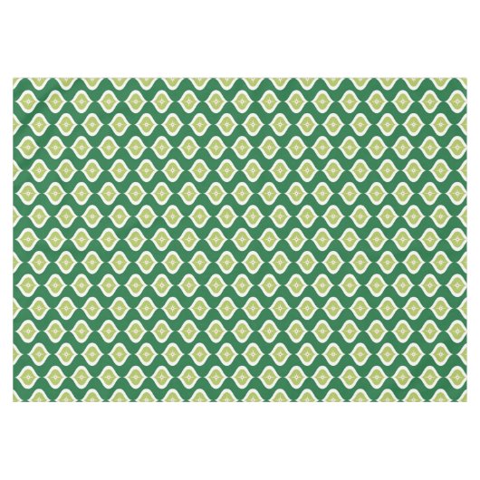 Mid-Century Modern geometrisch groen Tafelkleed (Voorkant (Horizontaal))