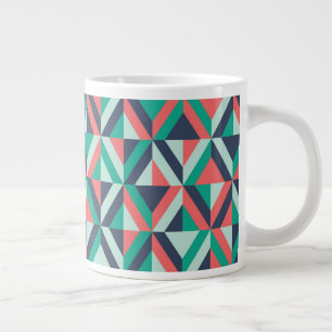 Mid-century modern geometrisch patroon extra grote beker