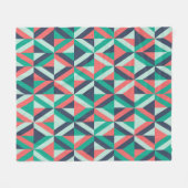 Mid-century modern geometrisch patroon fleece deken (Voorkant (Horizontaal))