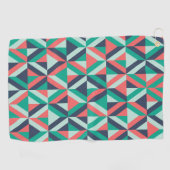 Mid-century modern geometrisch patroon golfhanddoek (Horizontaal)