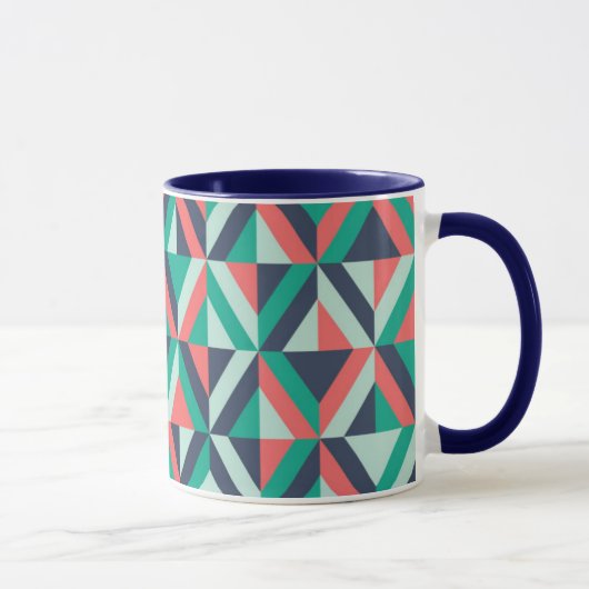 Mid-century modern geometrisch patroon mok (Rechts)