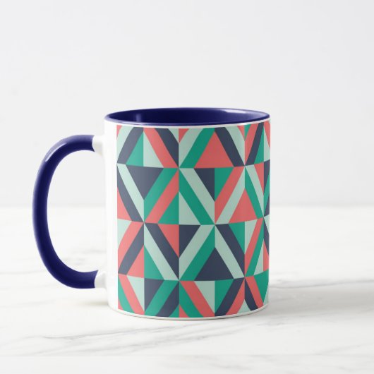 Mid-century modern geometrisch patroon mok (Links)