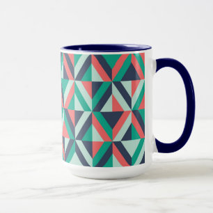 Mid-century modern geometrisch patroon mok