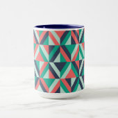 Mid-century modern geometrisch patroon mok (Midden)