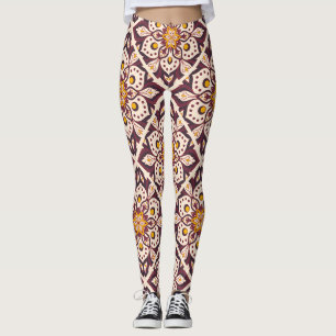 Mid-Century Modern Geometrisch Patroon – Retro Abs Leggings