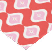 Mid-Century Modern geometrisch rood en roze Tafelkleed (Gekanteld)