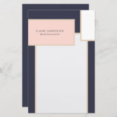 mid century modern gepersonaliseerd briefpapier (Voorkant / Achterkant)