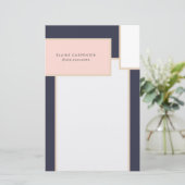 mid century modern gepersonaliseerd briefpapier (Staand voorkant)