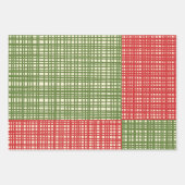 Mid Century Modern Geweven Retro Kerst Patchwork Inpakpapier Vel (Voorkant 3)