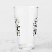 Mid Century Modern Glass & Optionele Palmspruiten Glas (Rechts)