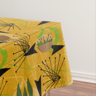 Mid-Century Modern Gold   Huisplanten   Atoomenerg Tafelkleed