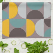 Mid-Century Modern Gold Moon Horizon Theedoek (Gevouwen)