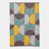 Mid-Century Modern Gold Moon Horizon Theedoek (Verticaal)