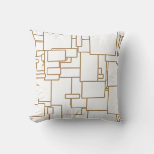 Mid-Century Modern Gold Retro Pattern Kussen