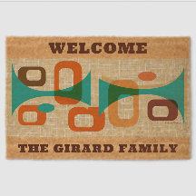 Mid-Century Modern Graphic Welkom Matt - Aangepast