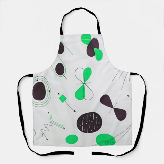 Mid Century Modern Green Physics  Schort (Voorkant)