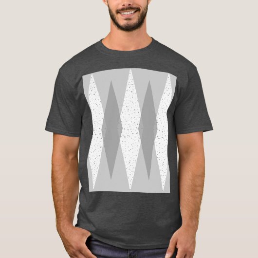 Mid Century Modern Grey Argyle T-Shirt (Voorkant)