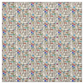 Mid-Century Modern Grid Pattern Stof (Swatch)