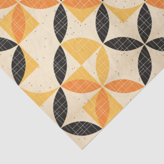 Mid Century Modern Halloween Decoupage Patroon Tissuepapier (Detail)