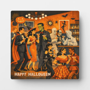 Mid Century Modern Halloween Martini Feest Fotoplaat